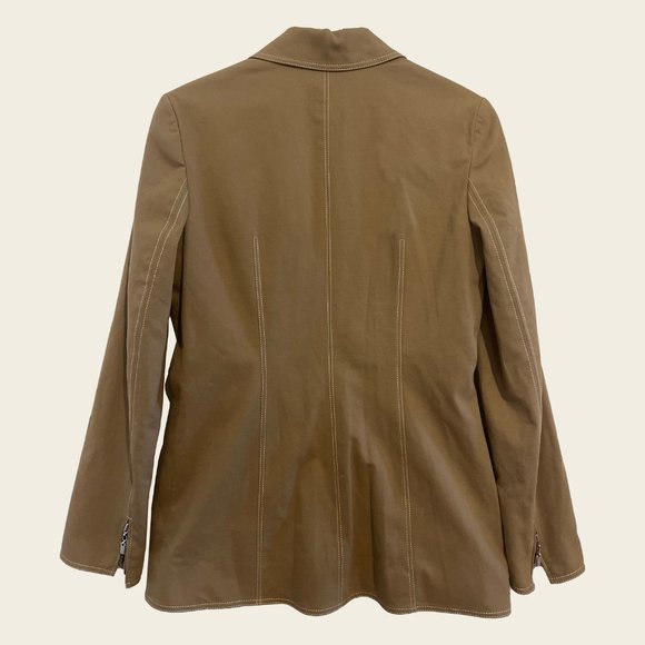 Cotton Blazer topstitch in while - Picture 2 of 4